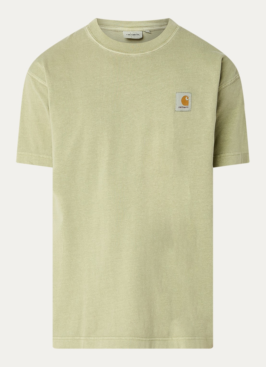 Carhartt WIP Nelson T-shirt met logo - voorkant 2 lichtgroen
