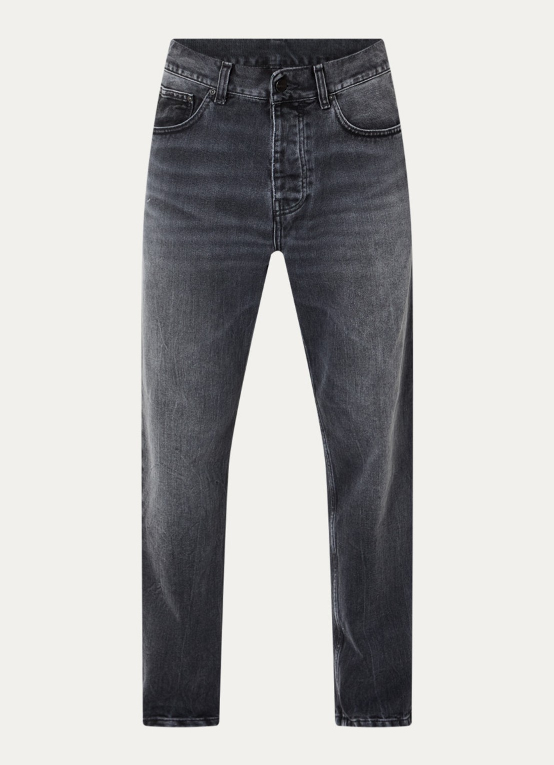 Carhartt WIP Newel tapered jeans met gekleurde wassing - voorkant 4 grijs