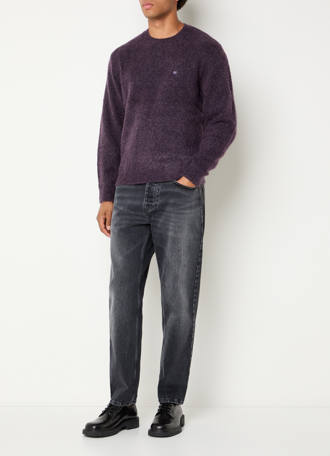 Carhartt WIP Newel tapered jeans met gekleurde wassing - voorkant 5 grijs