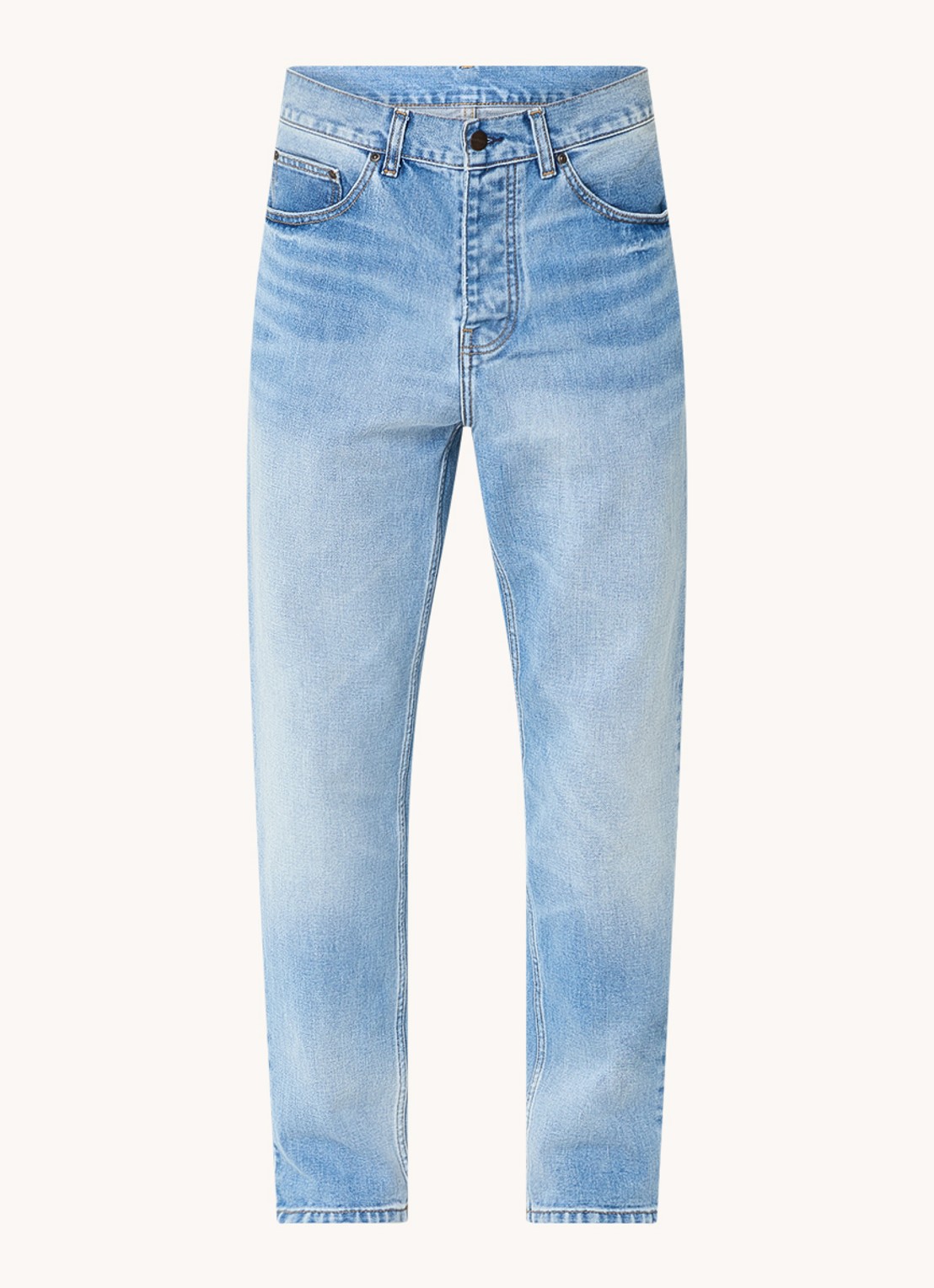 Carhartt WIP Newel tapered jeans met steekzakken  - voorkant jeans