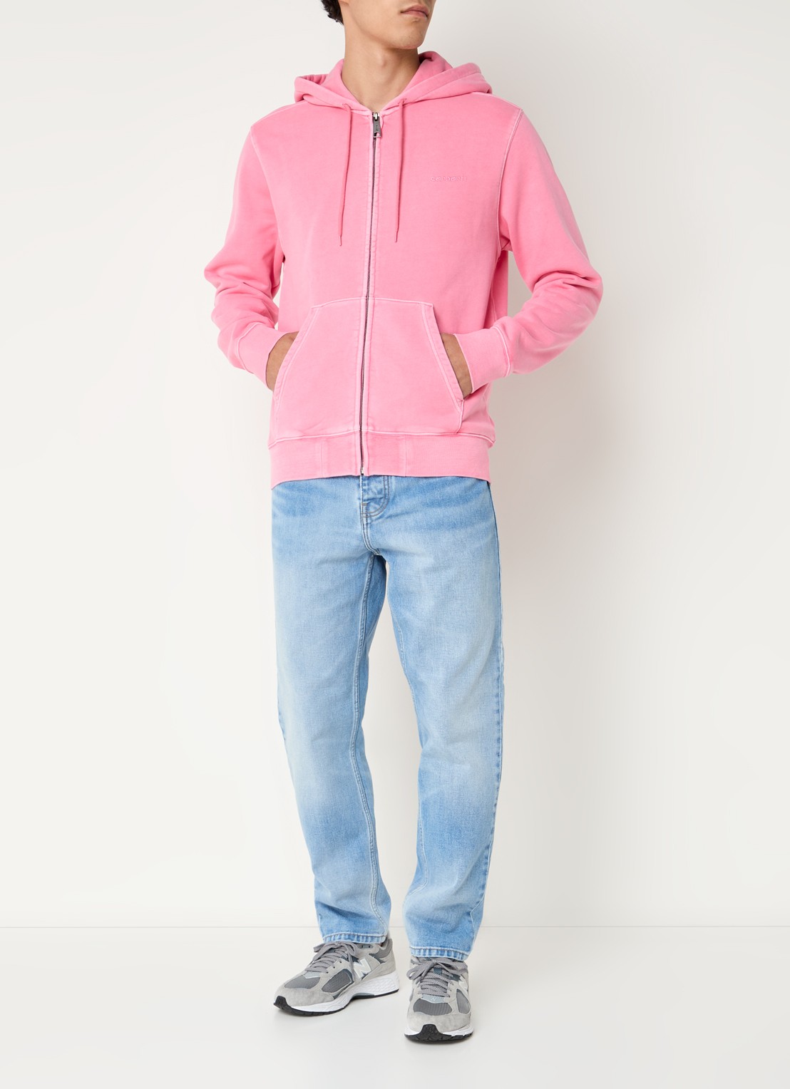 Carhartt WIP Newel tapered jeans met steekzakken  - voorkant 2 jeans