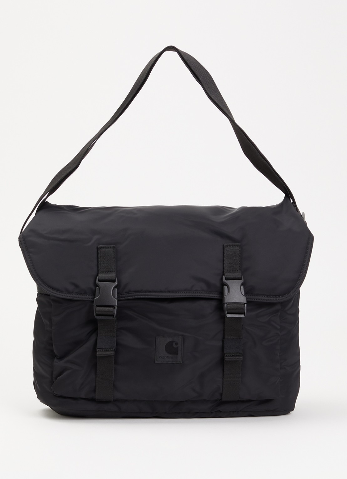 Carhartt WIP Otis crossbodytas met logo en verstelbare schouderriem - voorkant 2 zwart