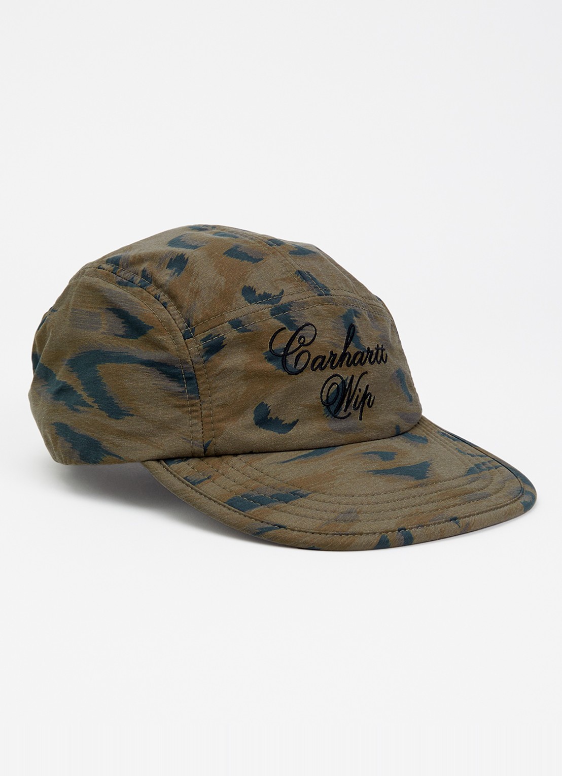 Carhartt WIP Pet met logoborduring  - voorkant legergroen