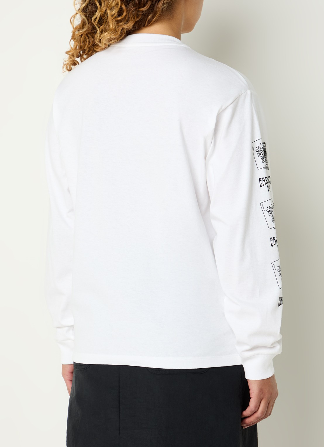 Carhartt WIP Playing Cards longsleeve met print - achterkant wit