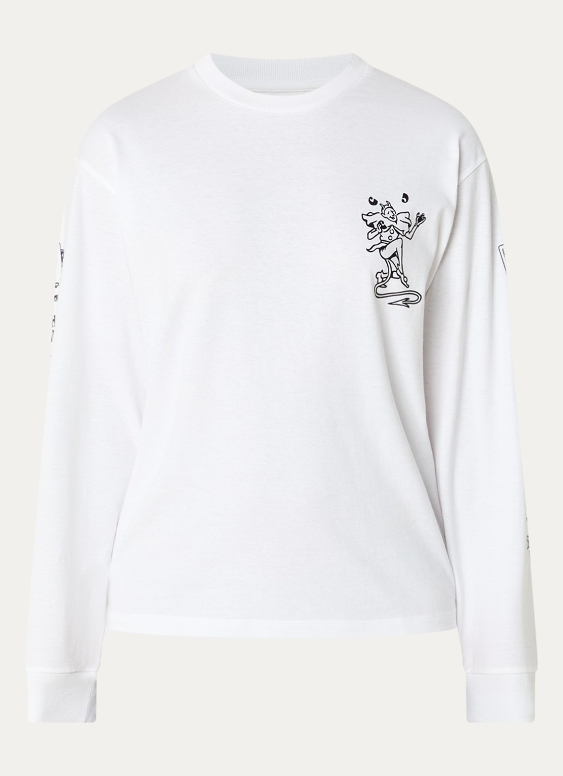 Carhartt WIP Playing Cards longsleeve met print - voorkant 2 wit