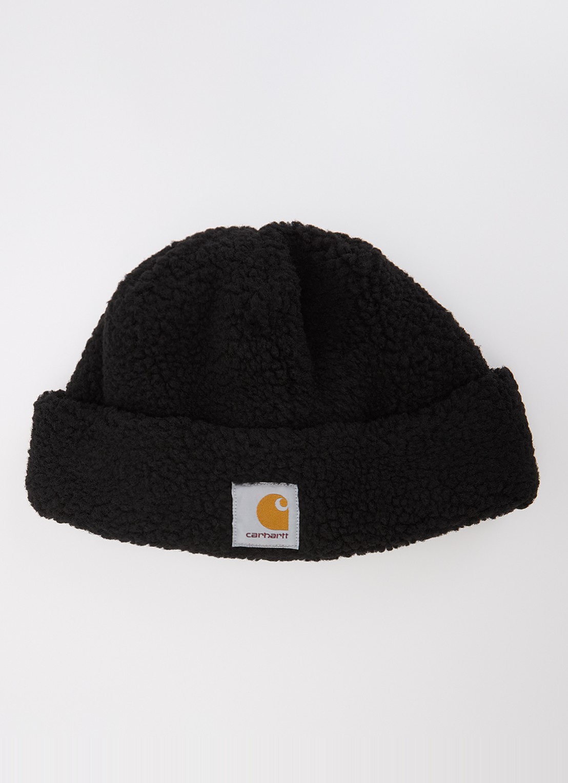 Carhartt WIP Prentis muts van teddy met logo - voorkant zwart