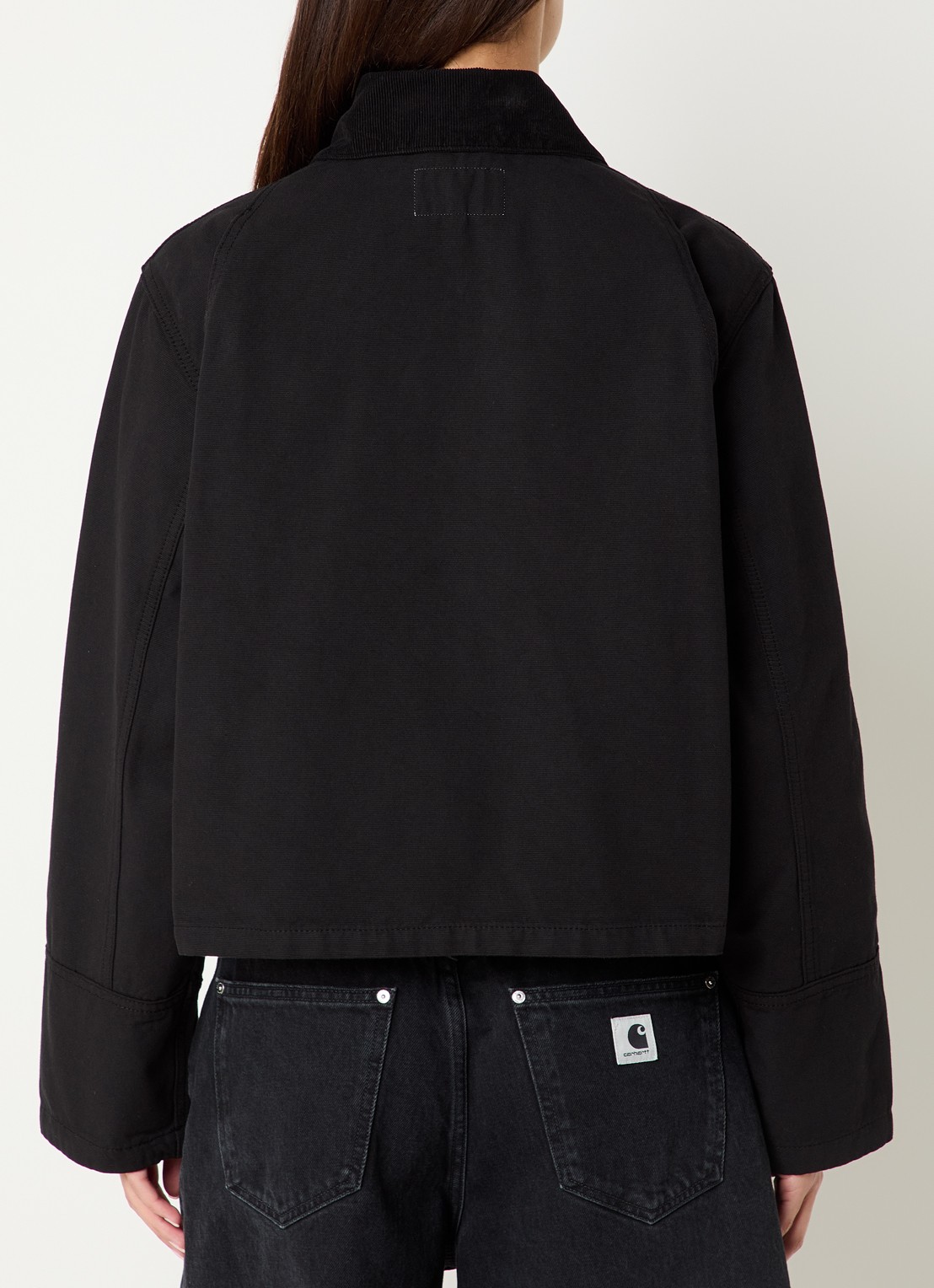 Carhartt WIP Prescott barn jack met klepzakken - achterkant zwart