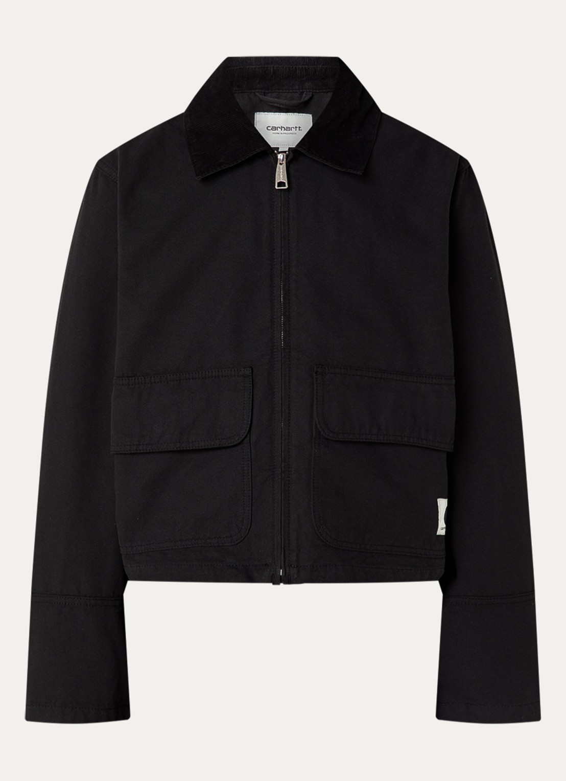 Carhartt WIP Prescott barn jack met klepzakken - voorkant 2 zwart