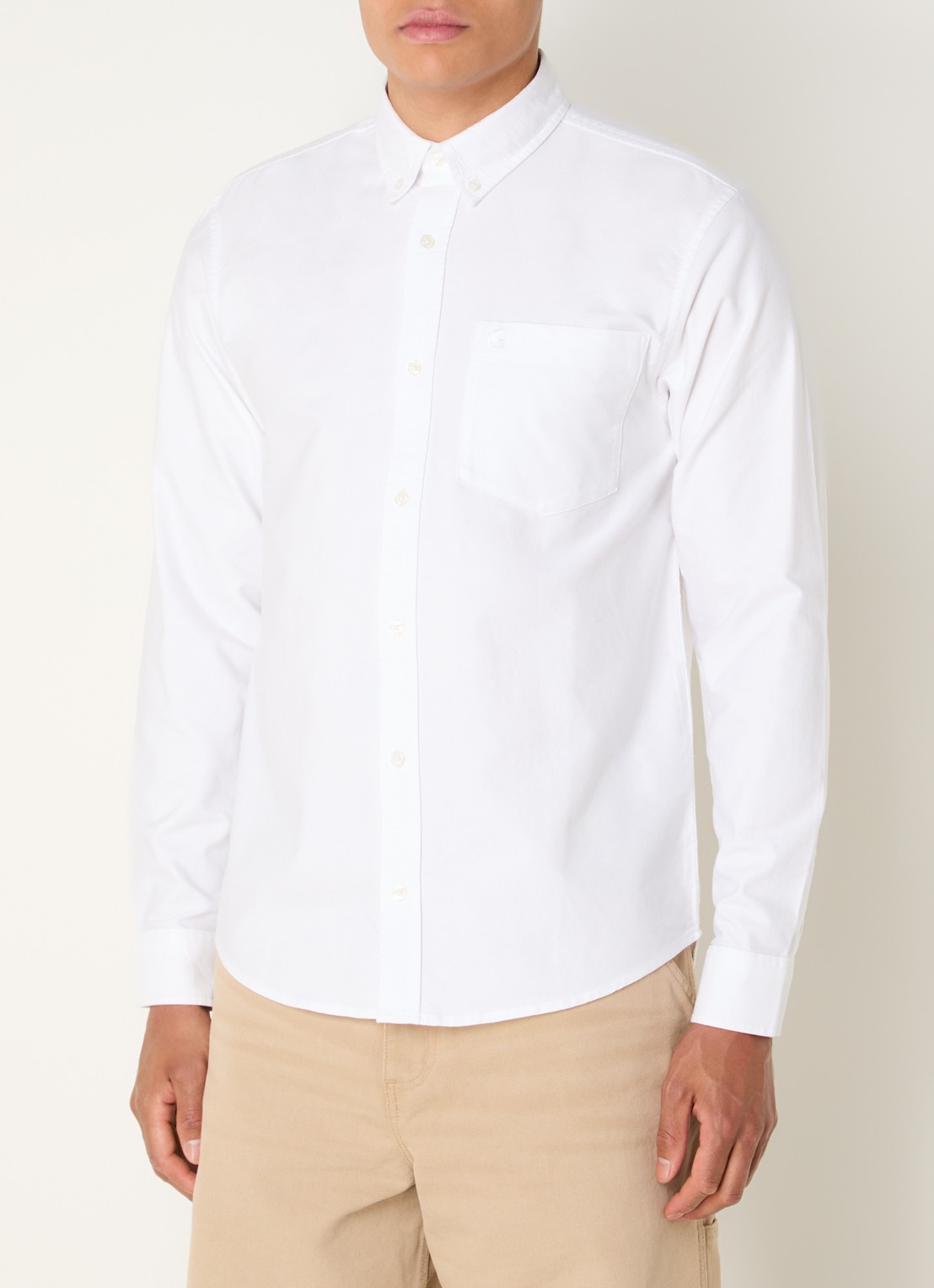 Carhartt WIP Regular fit overhemd met borstzak - detail wit