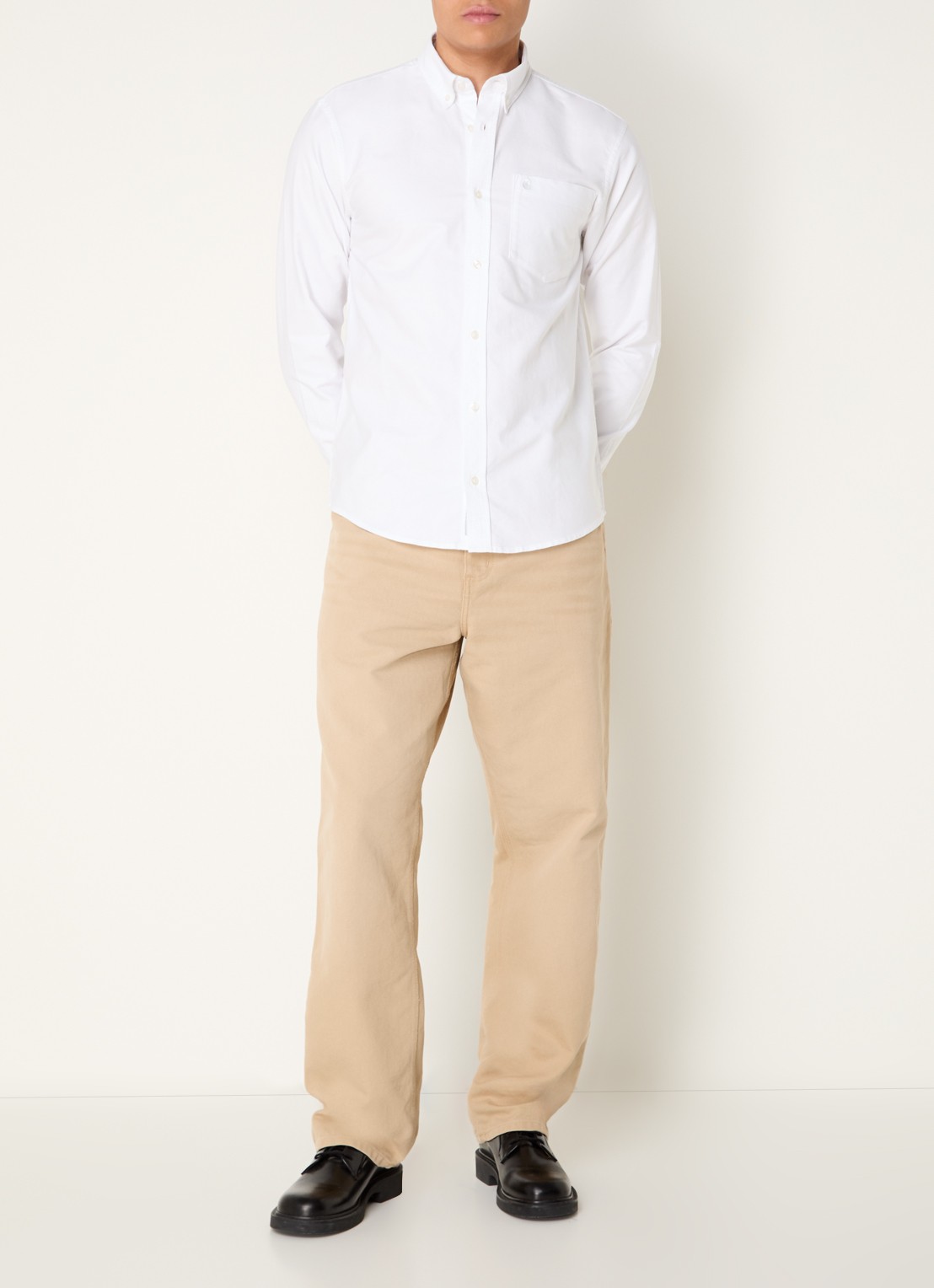 Carhartt WIP Regular fit overhemd met borstzak - voorkant 3 wit