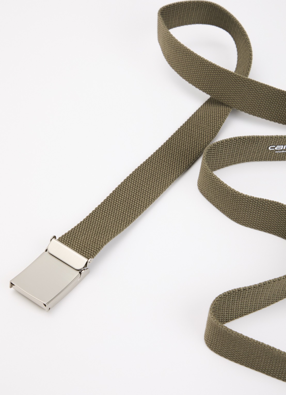 Carhartt WIP Riem met logo - detail 2 mosgroen