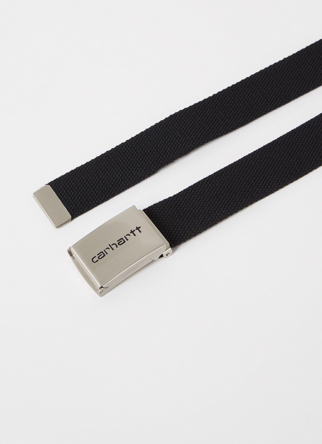 Carhartt WIP Riem met logo - detail zwart