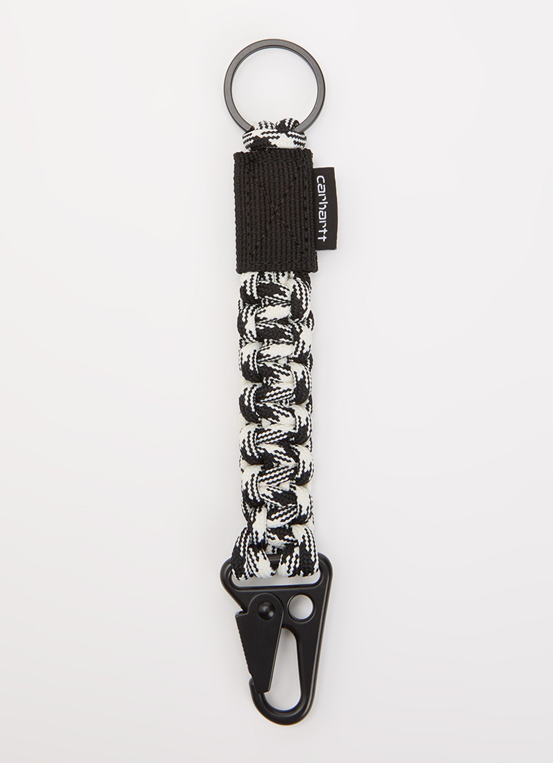 Carhartt WIP Rope sleutelhanger 19 cm  - voorkant zwart