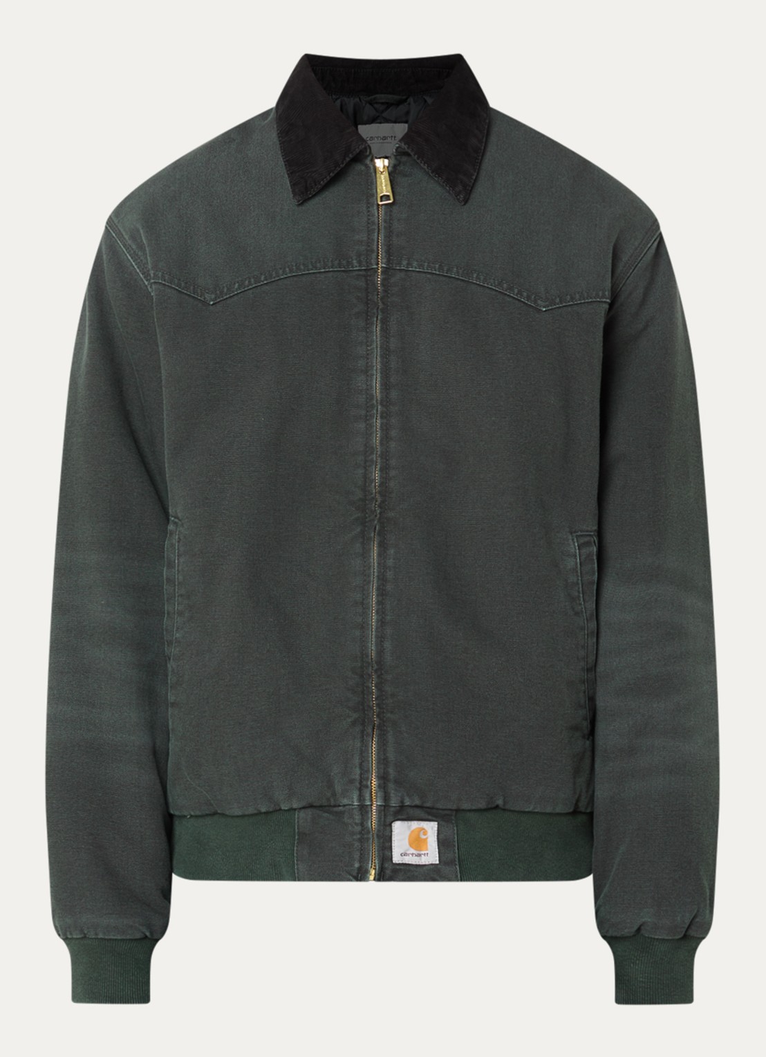 Carhartt WIP Santa Fe gewatteerd barn jack - voorkant 2 groen