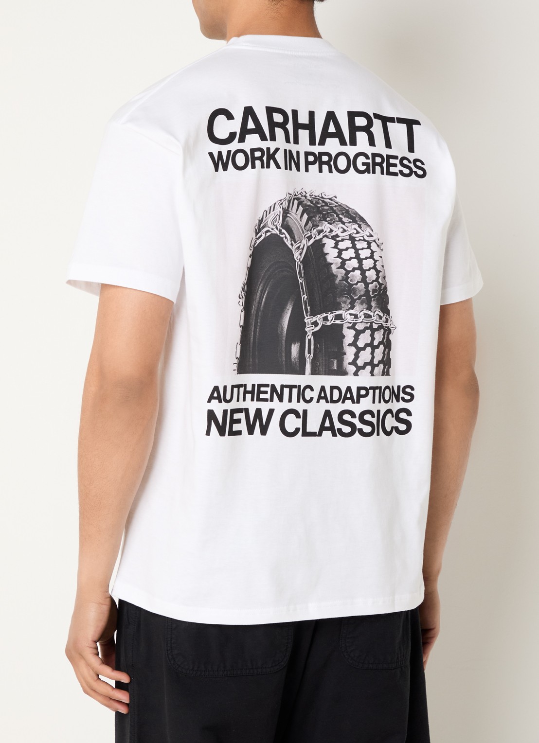 Carhartt WIP Sean Hamilton T-shirt met logo- en backprint - detail wit