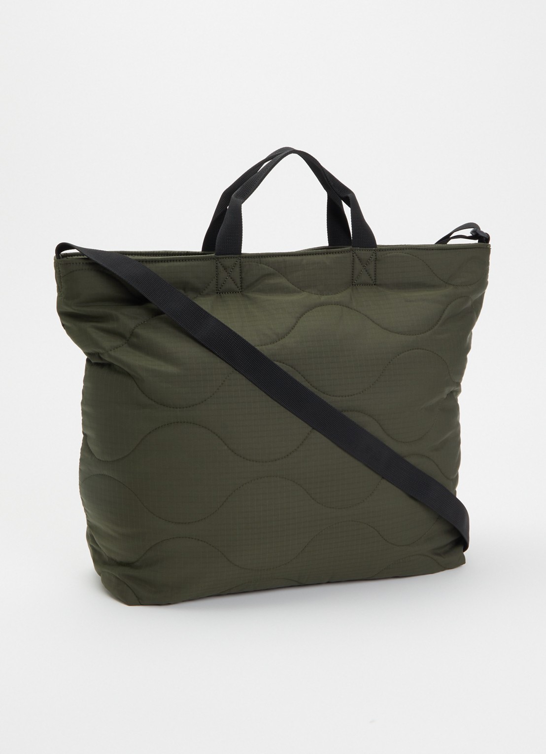 Carhartt WIP Skye shopper met logo en doorgestikte details - achterkant 4 legergroen