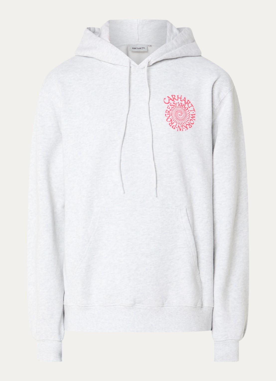 Carhartt WIP Spiral hoodie met logo- en backprint - voorkant 3 grijsmele