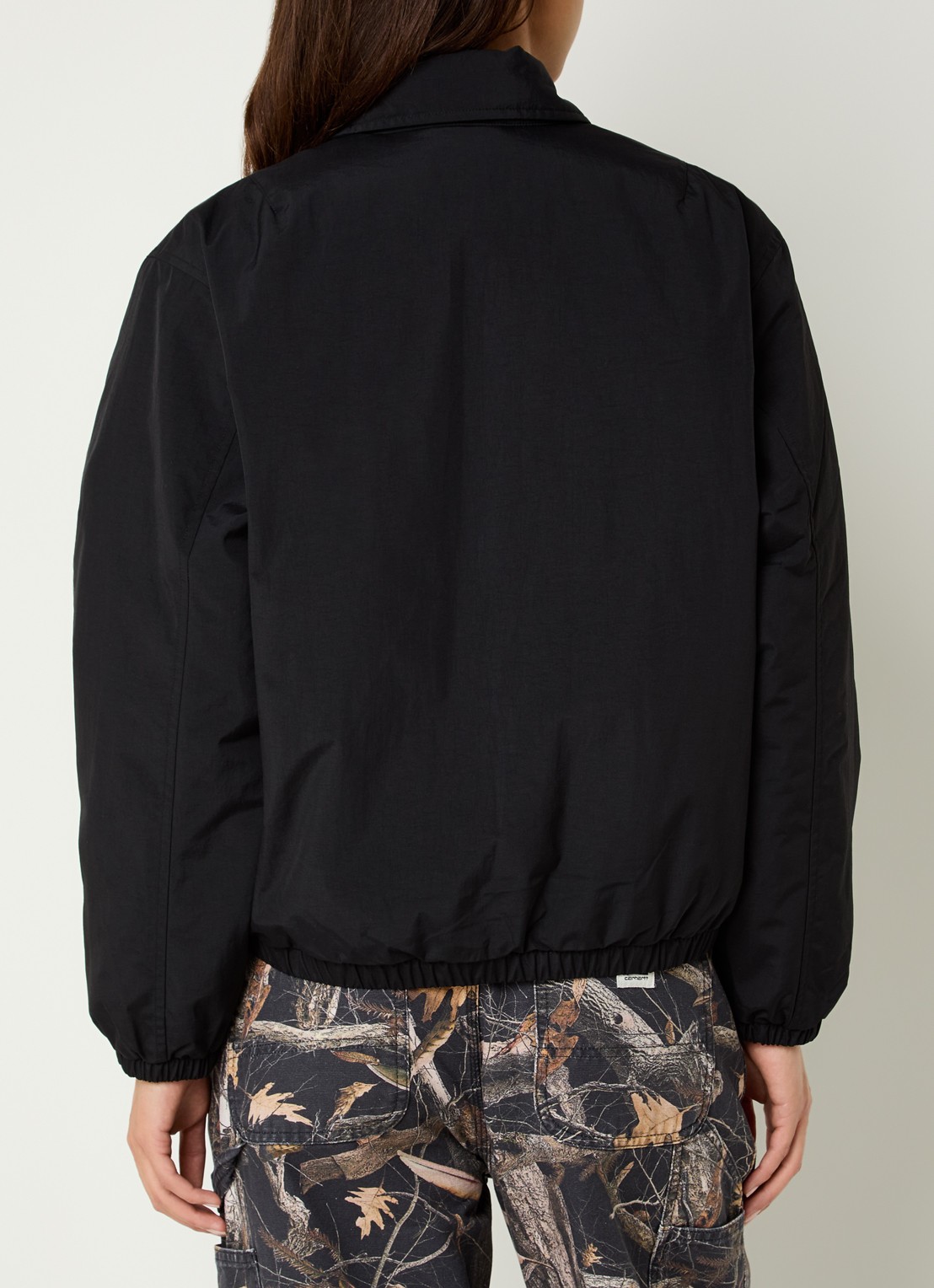 Carhartt WIP Stanwood gewatteerde jack met steekzakken - achterkant 2 zwart