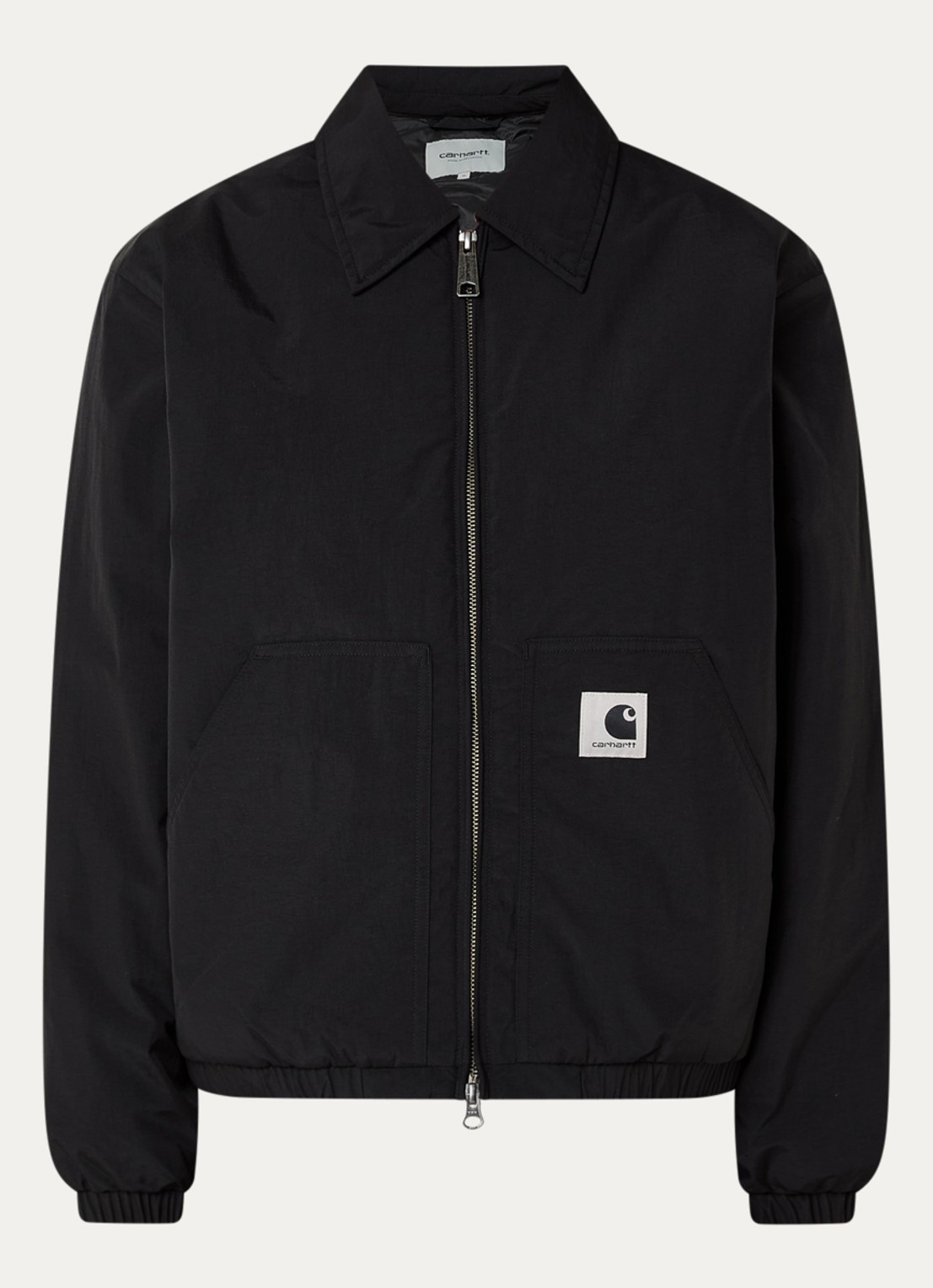 Carhartt WIP Stanwood gewatteerde jack met steekzakken - voorkant 3 zwart