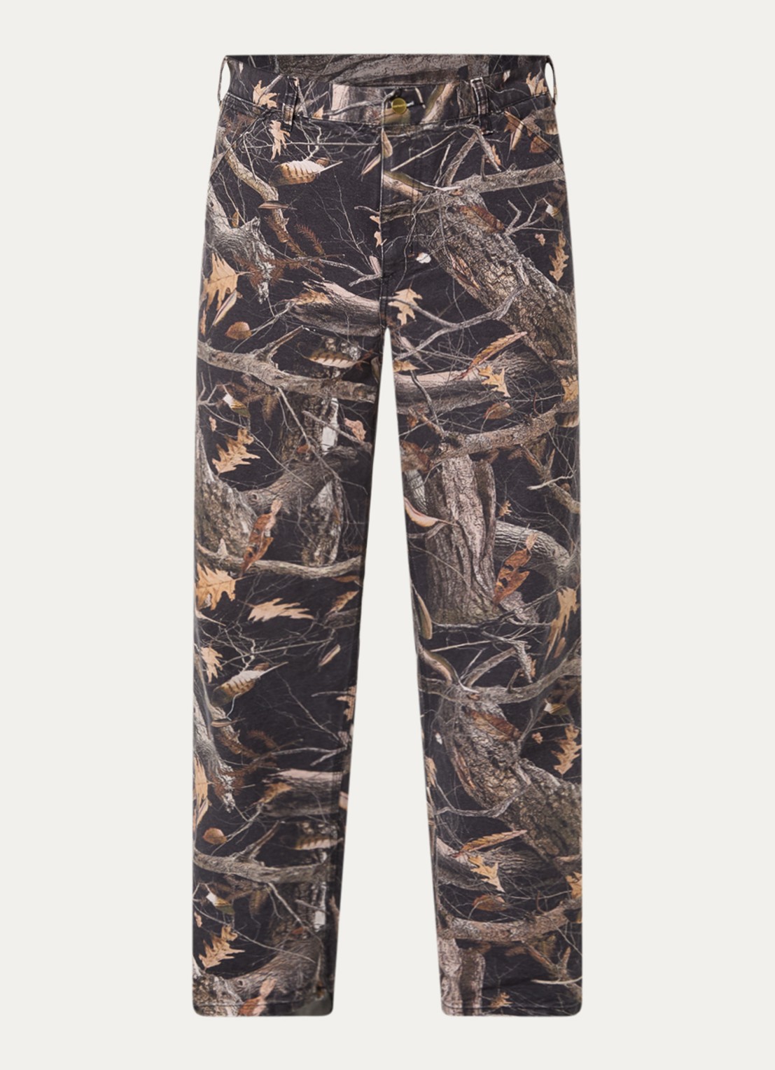 Carhartt WIP Straight fit jeans met gekleurde wassing en steekzakken - voorkant 4 zwart