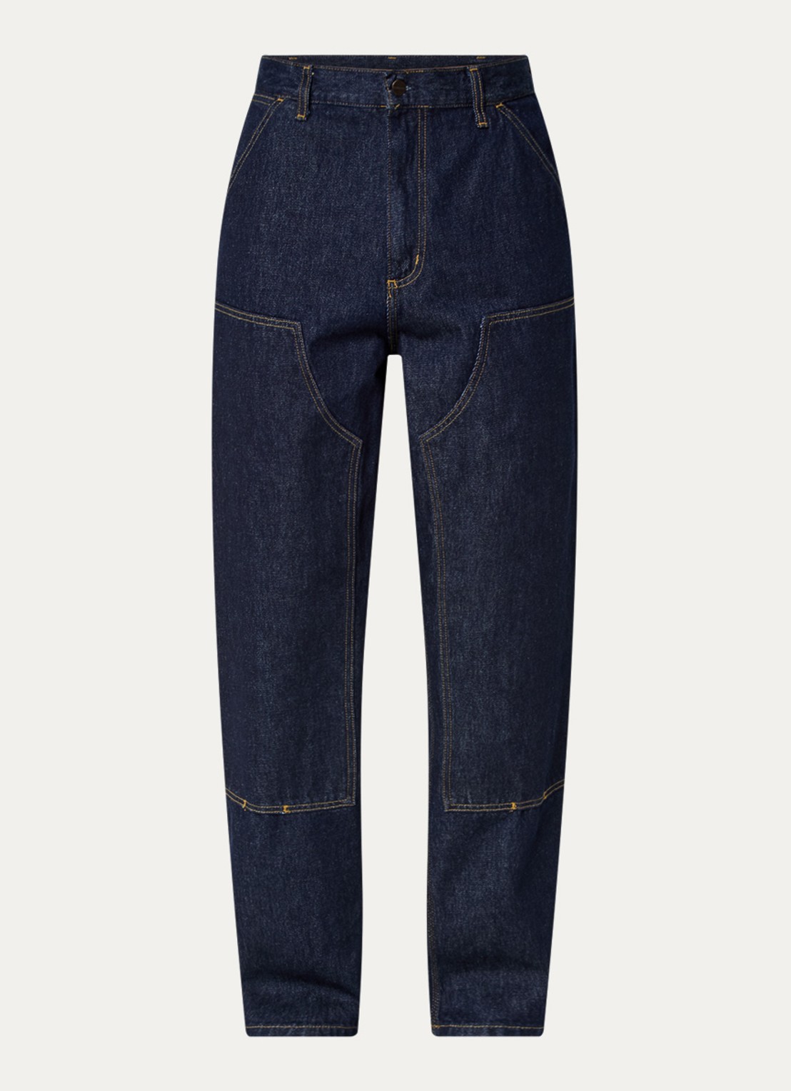 Carhartt WIP Straight leg jeans met donkere wassing - voorkant indigo