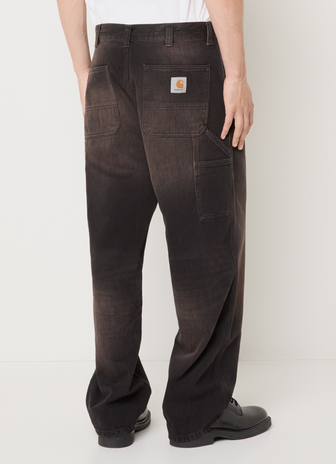Carhartt WIP Straight leg jeans met gekleurde wassing - achterkant 3 antraciet