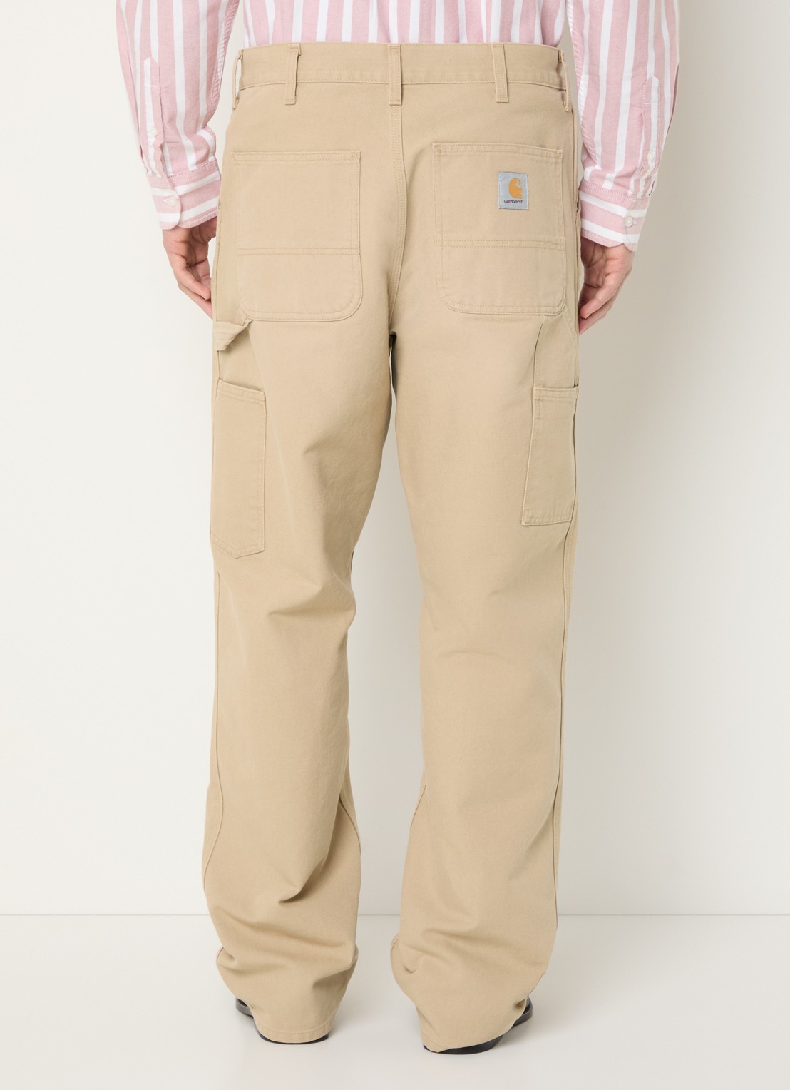 Carhartt WIP Straight leg jeans met steekzakken - achterkant 3 beige