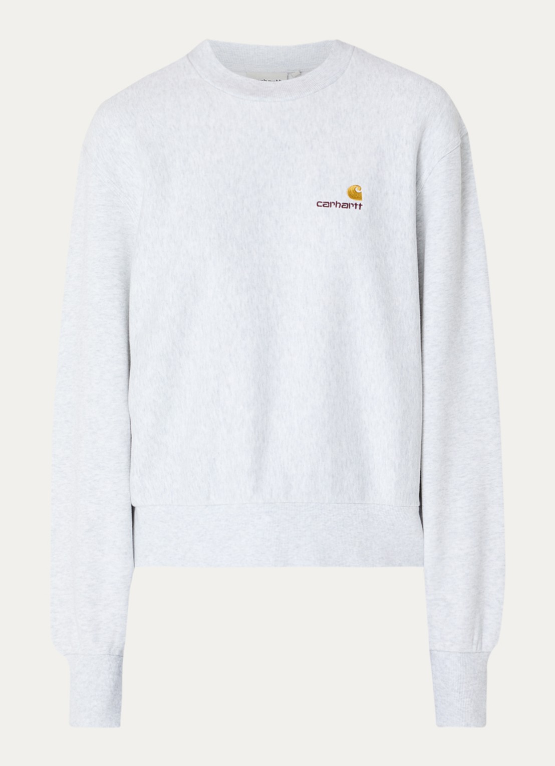 Carhartt WIP Sweater met logoborduring - voorkant grijsmele