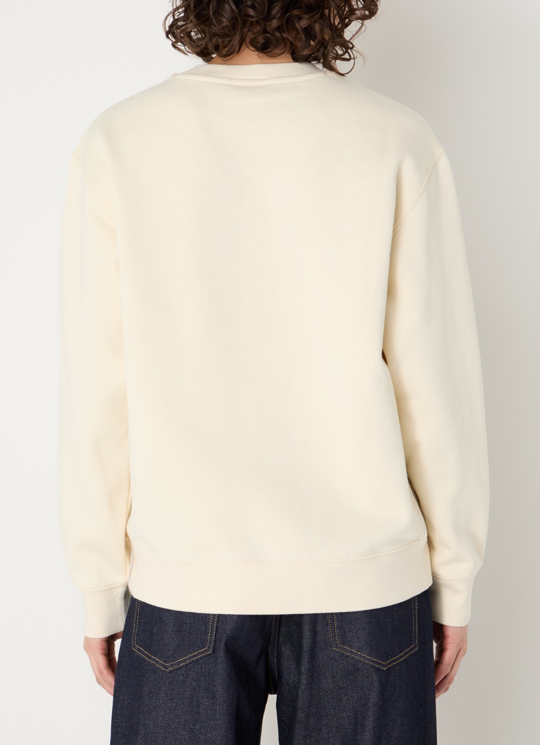 Carhartt WIP Sweater met logoborduring - achterkant 3 creme