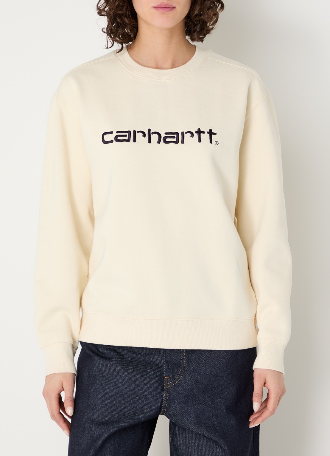 Carhartt WIP Sweater met logoborduring - detail 4 creme