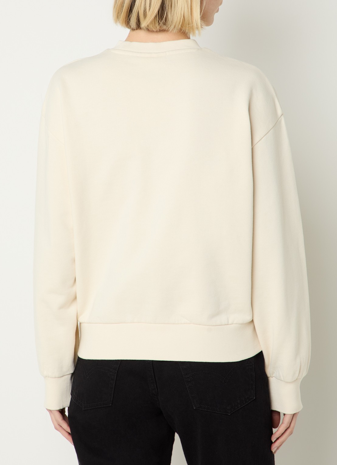 Carhartt WIP Sweater met logoborduring - achterkant 3 creme