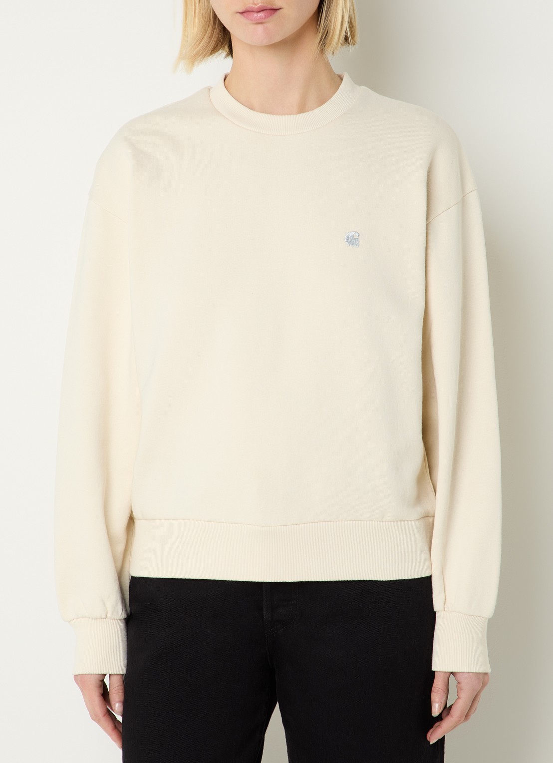 Carhartt WIP Sweater met logoborduring - detail 4 creme