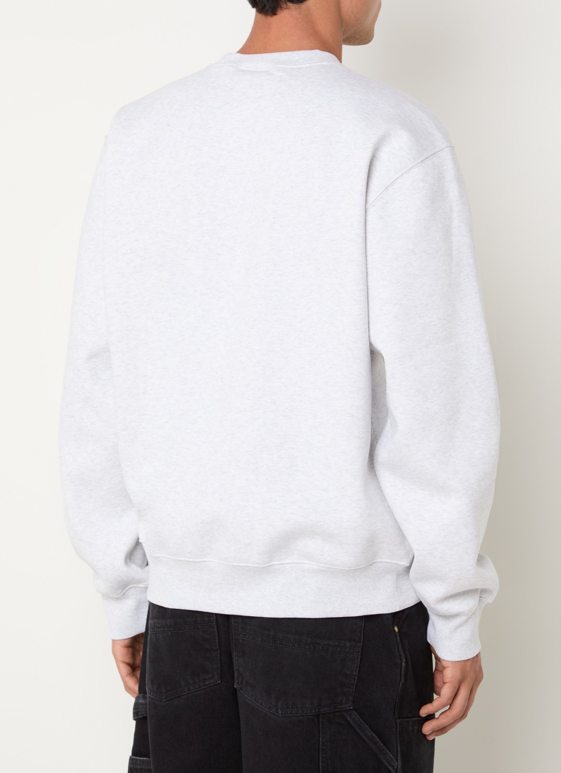 Carhartt WIP Sweater met logoborduring - achterkant grijsmele