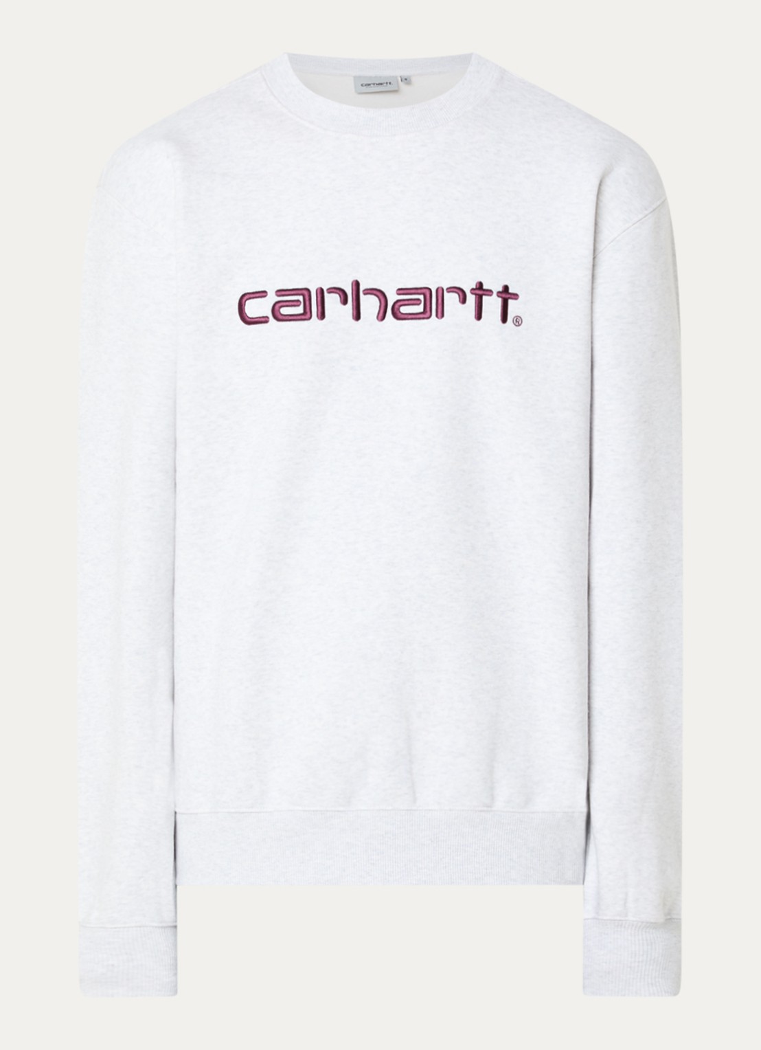 Carhartt WIP Sweater met logoborduring - voorkant grijsmele
