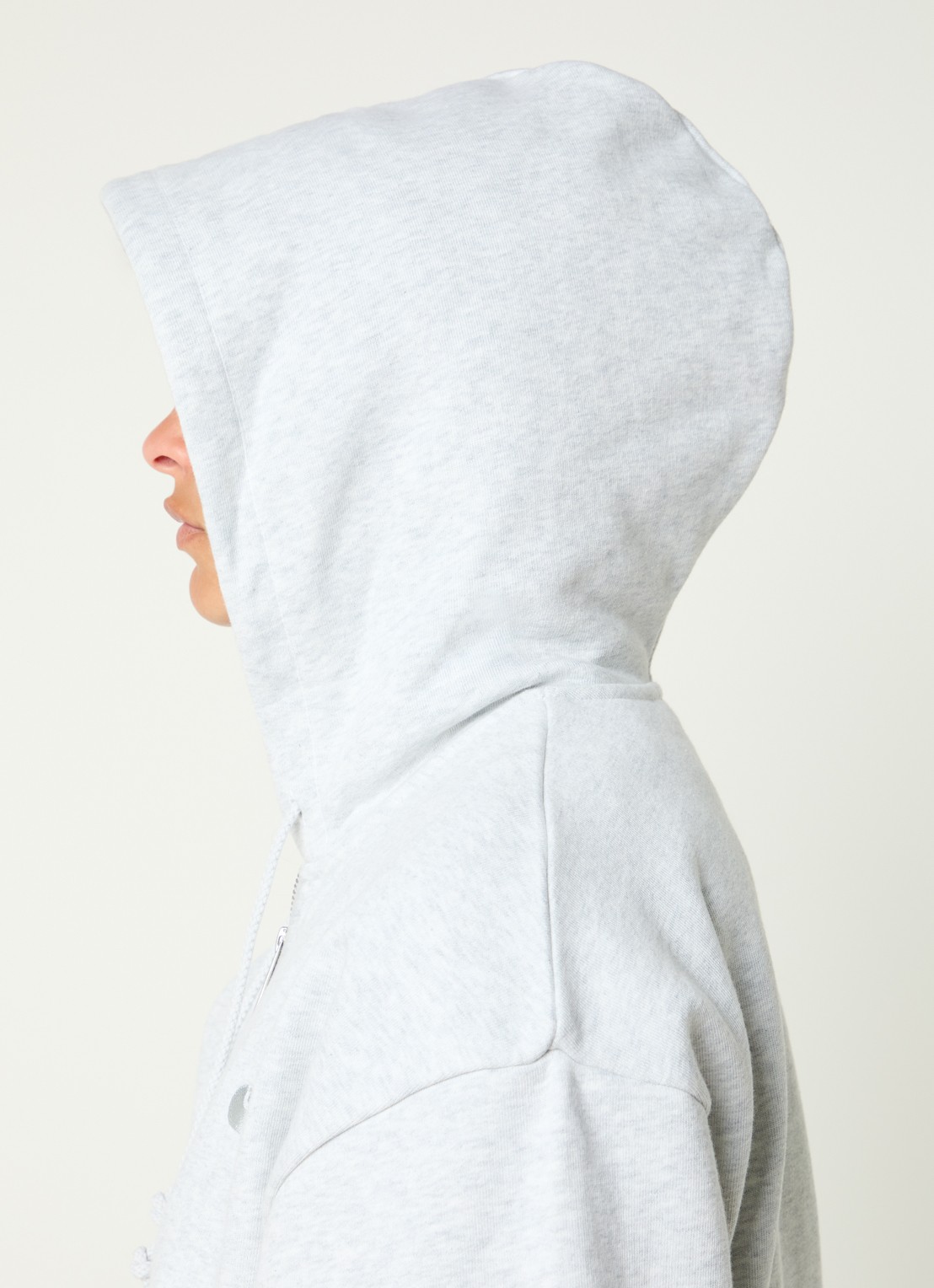 Carhartt WIP Sweatvest met logoborduring - detail 5 grijsmele