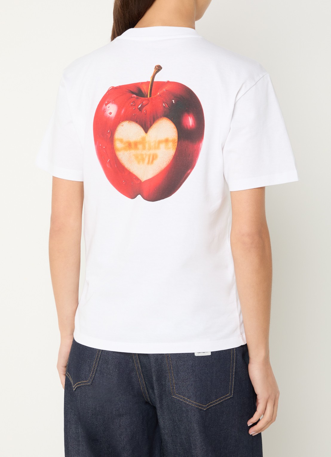 Carhartt WIP T-shirt met logo- en backprint - detail 4 wit