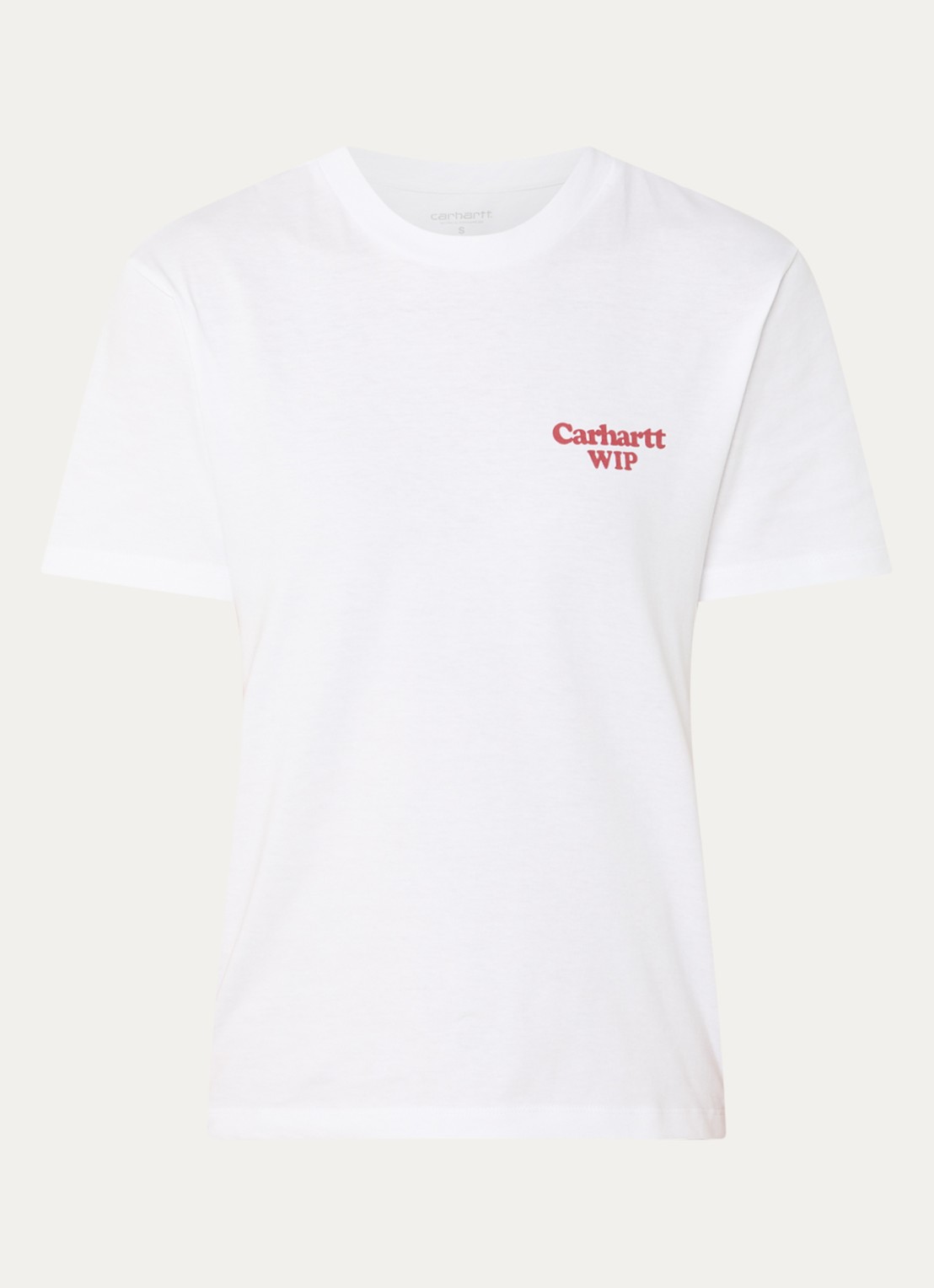 Carhartt WIP T-shirt met logo- en backprint - voorkant 2 wit