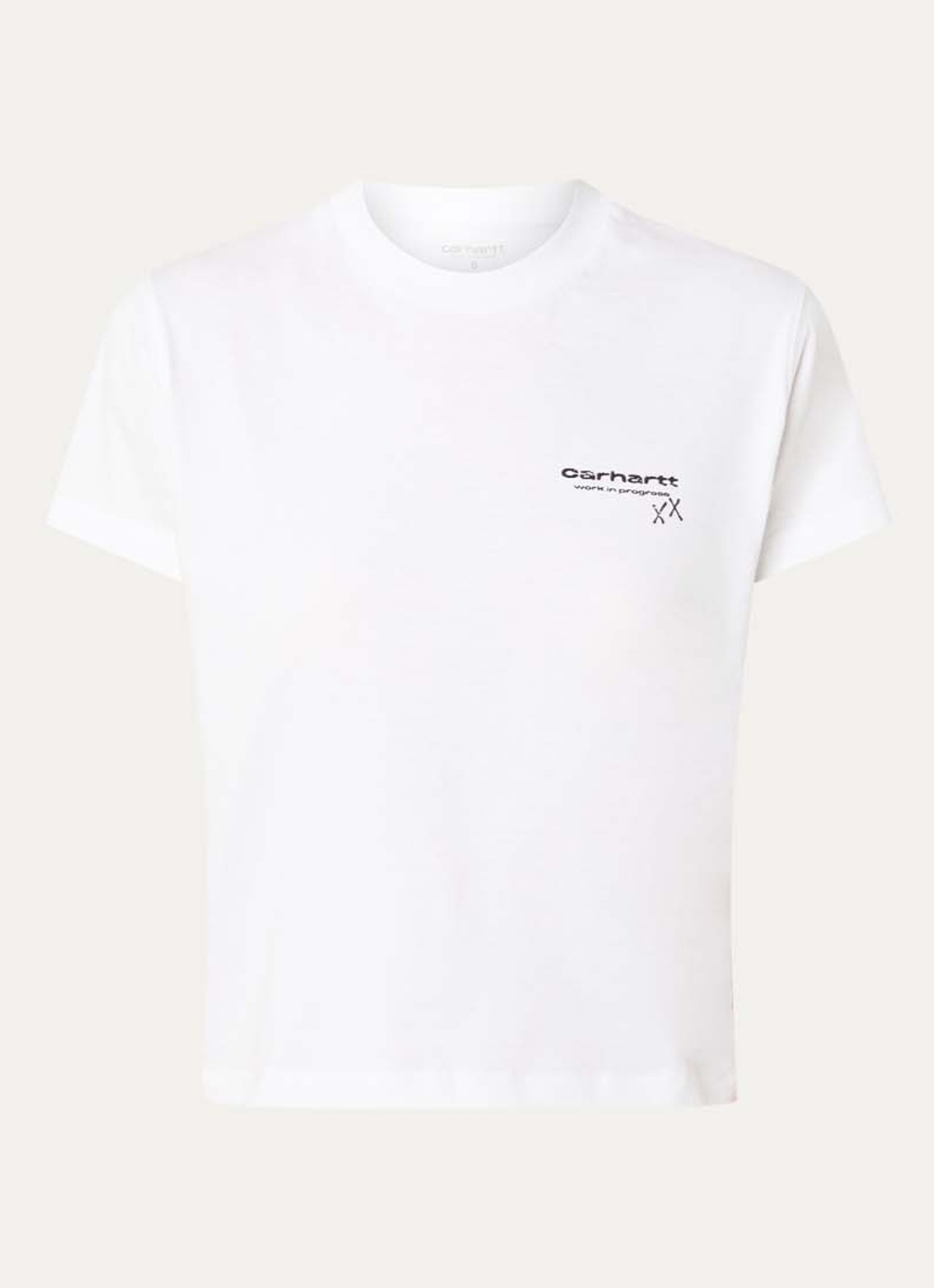 Carhartt WIP T-shirt met logo- en backprint - voorkant 2 wit