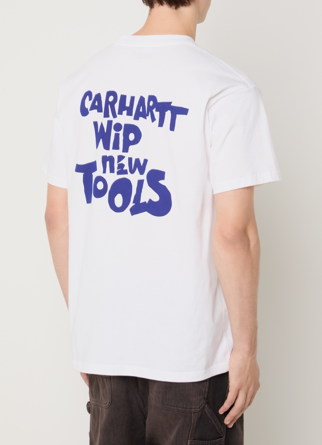 Carhartt WIP T-shirt met logo- en backprint - detail 2 wit