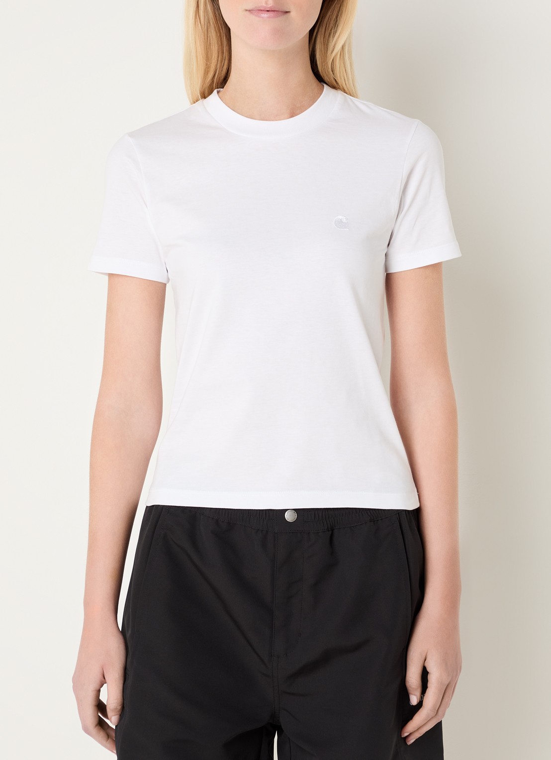 Carhartt WIP T-shirt met logo - detail 2 wit