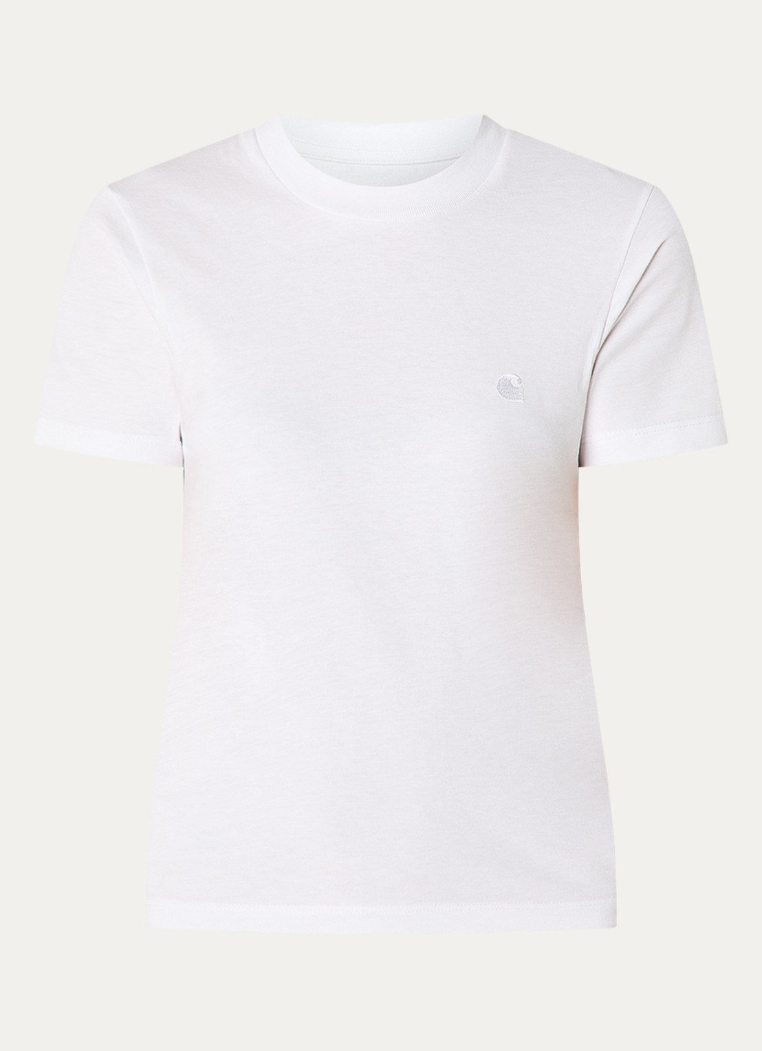 Carhartt WIP T-shirt met logo - voorkant 3 wit