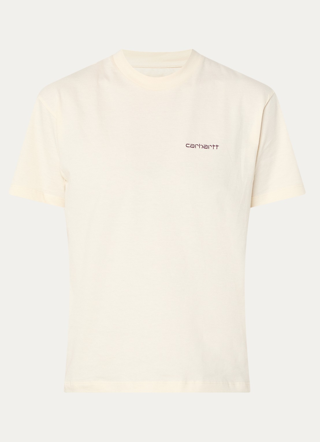 Carhartt WIP T-shirt met logo - voorkant 2 lichtgeel
