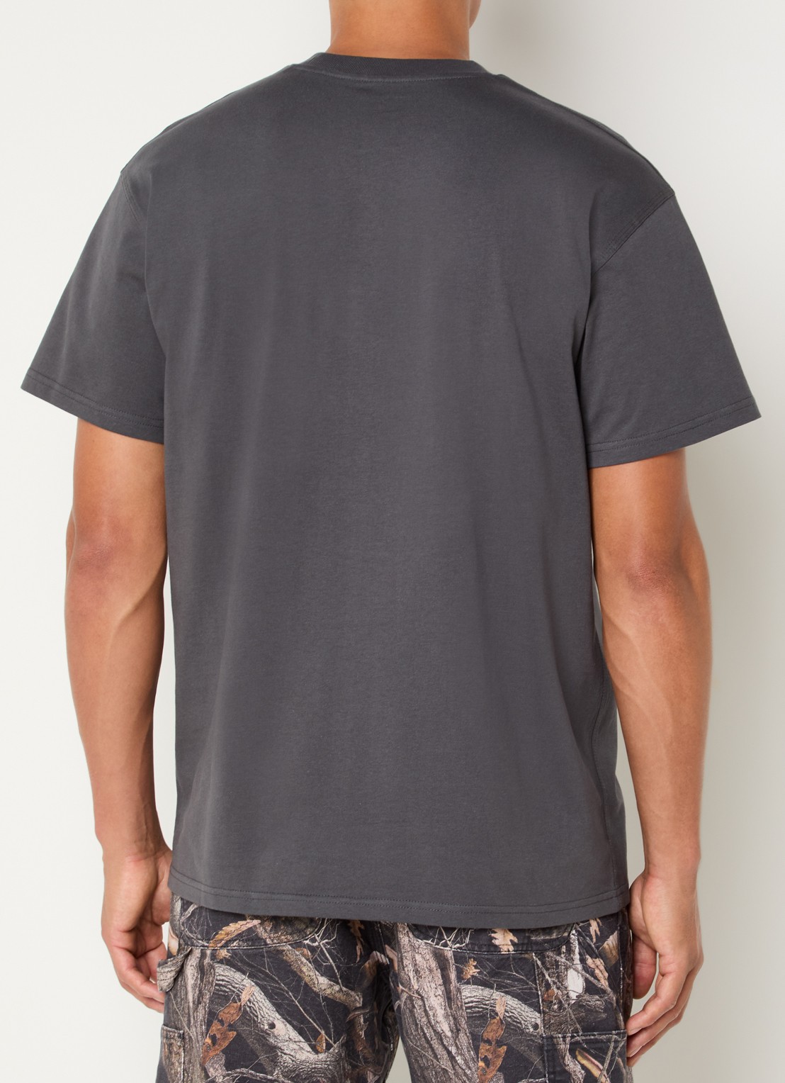 Carhartt WIP T-shirt met logo - achterkant 4 antraciet