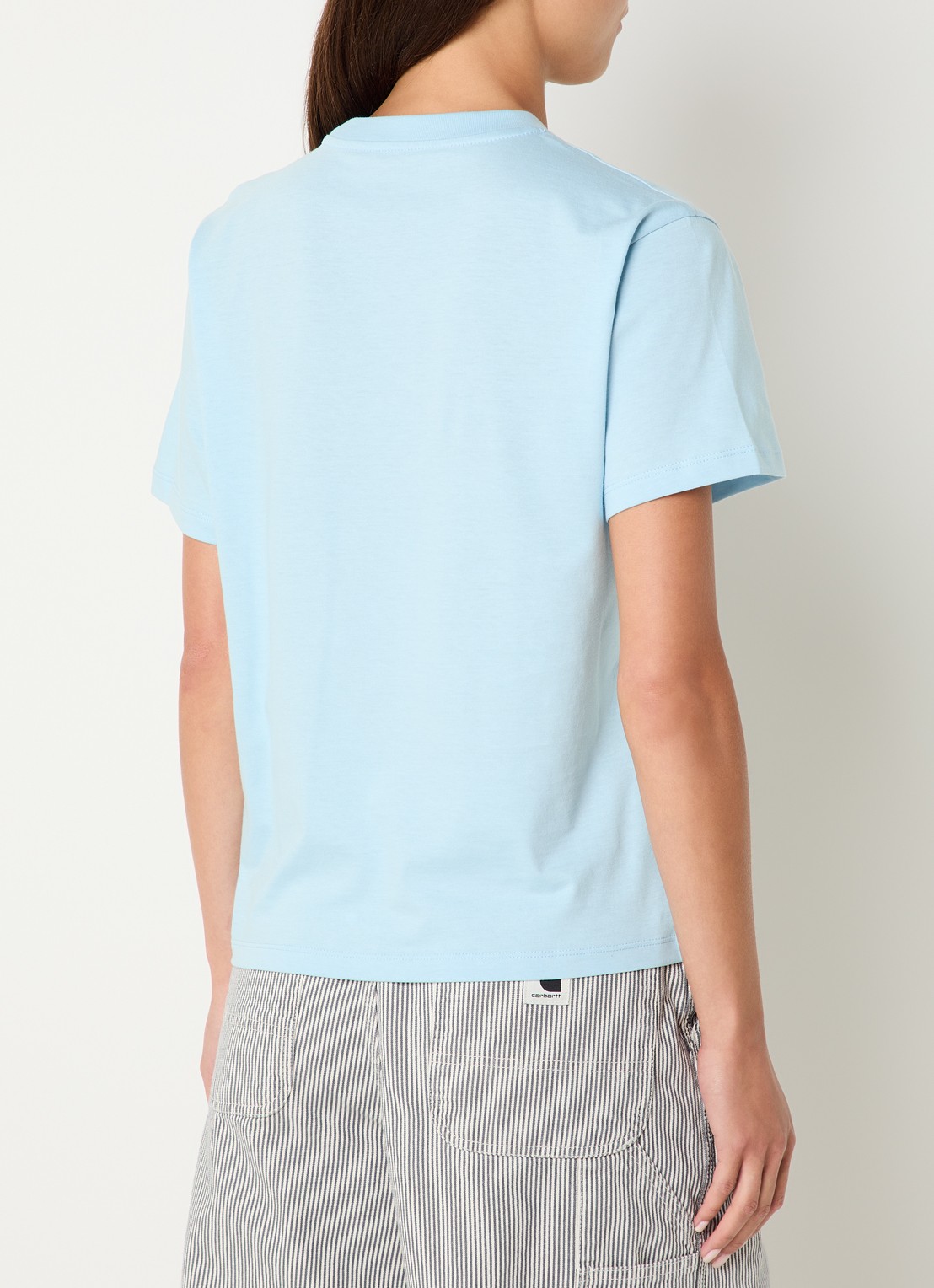 Carhartt WIP T-shirt met logoprint - achterkant 4 lichtblauw