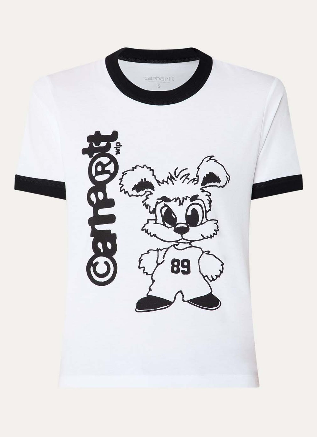 Carhartt WIP T-shirt met logoprint - voorkant 3 wit