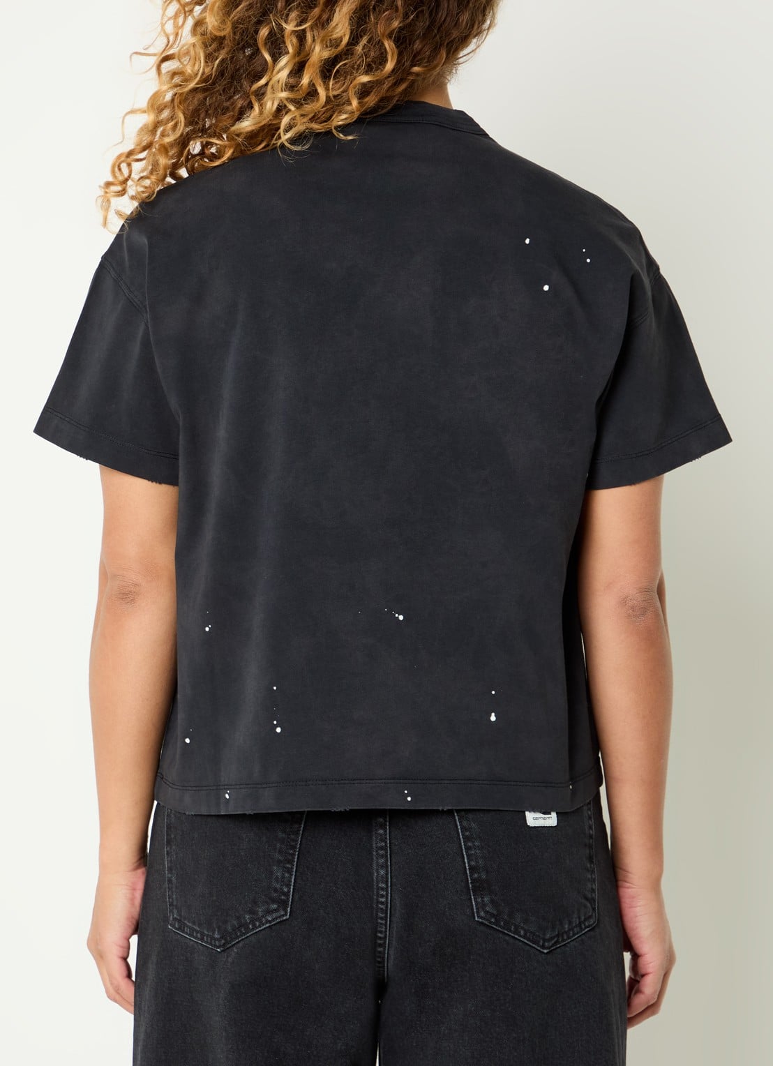 Carhartt WIP T-shirt met logoprint - achterkant zwart