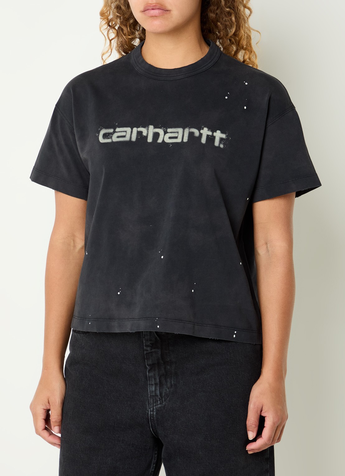 Carhartt WIP T-shirt met logoprint - detail 2 zwart