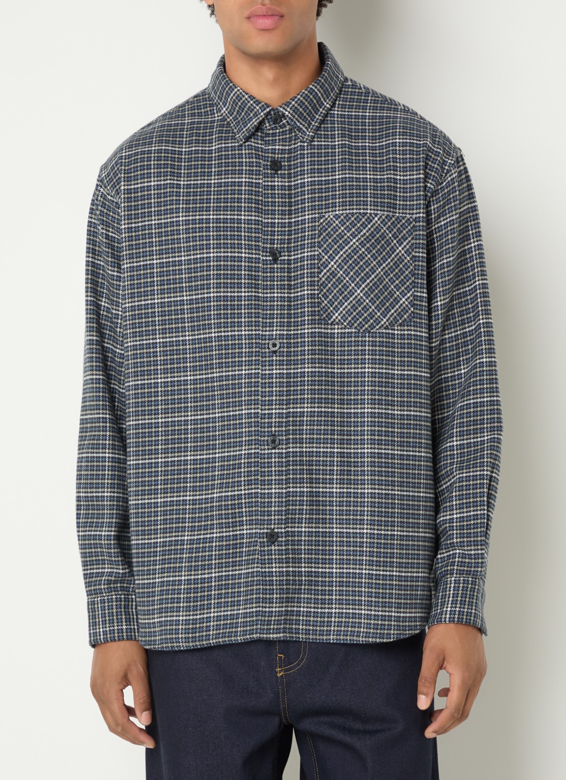 Carhartt WIP Todrick regular fit overhemd met ruitdessin - detail indigo