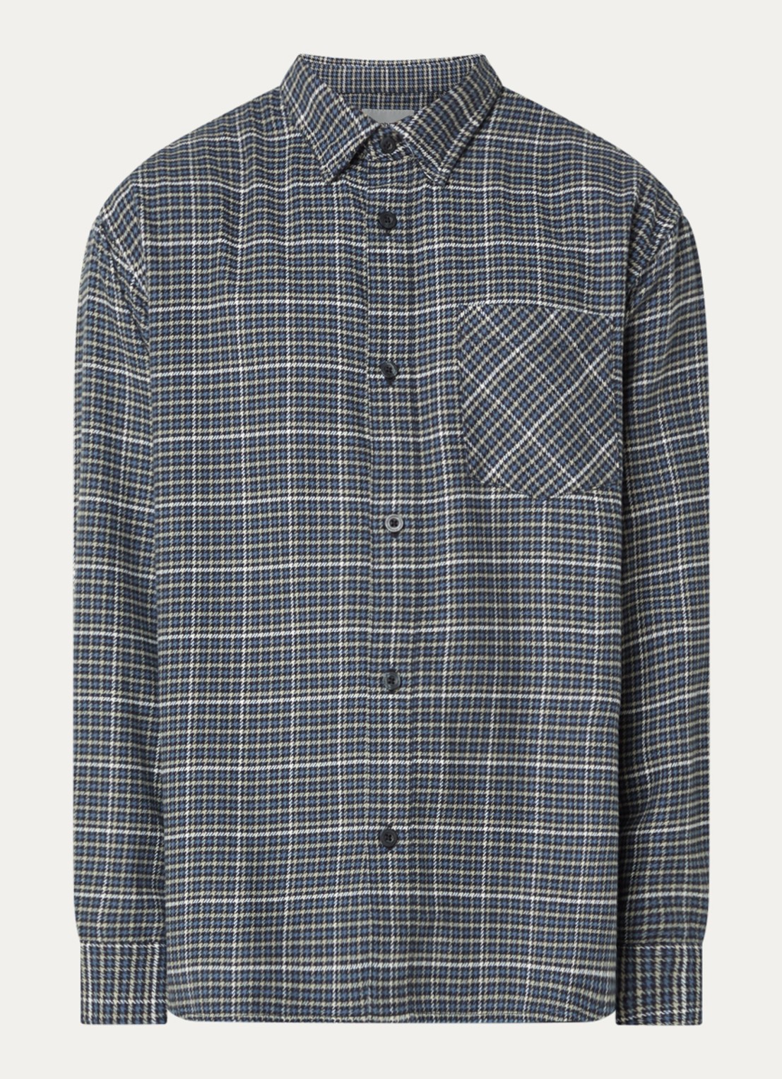 Carhartt WIP Todrick regular fit overhemd met ruitdessin - voorkant 2 indigo