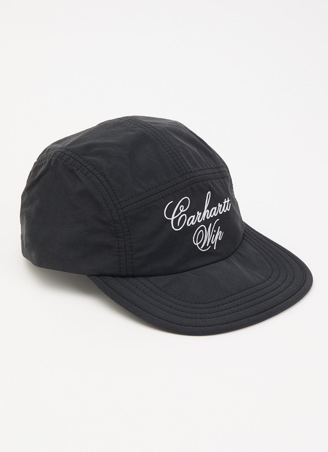 Carhartt WIP Travon pet met logoborduring  - voorkant 2 zwart